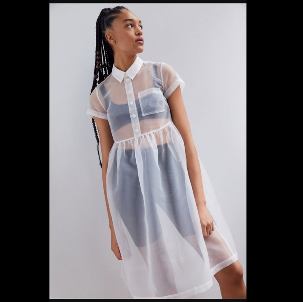 Urban Outfitters White sheer dress